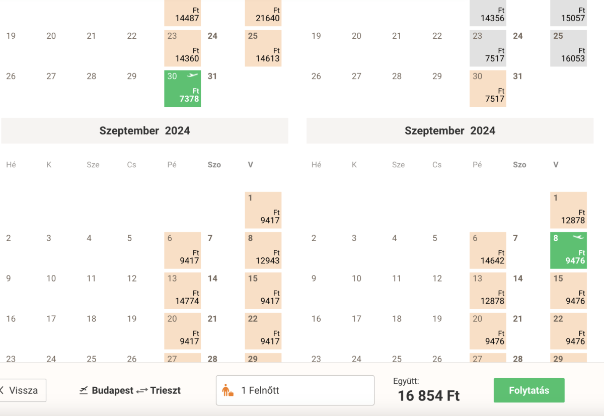 olcsó repülőjegyek 20 ezer Ft alatt